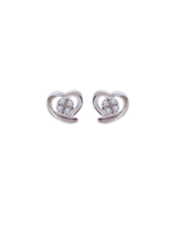 TOMEI Hold My Heart Earrings, White Gold 585