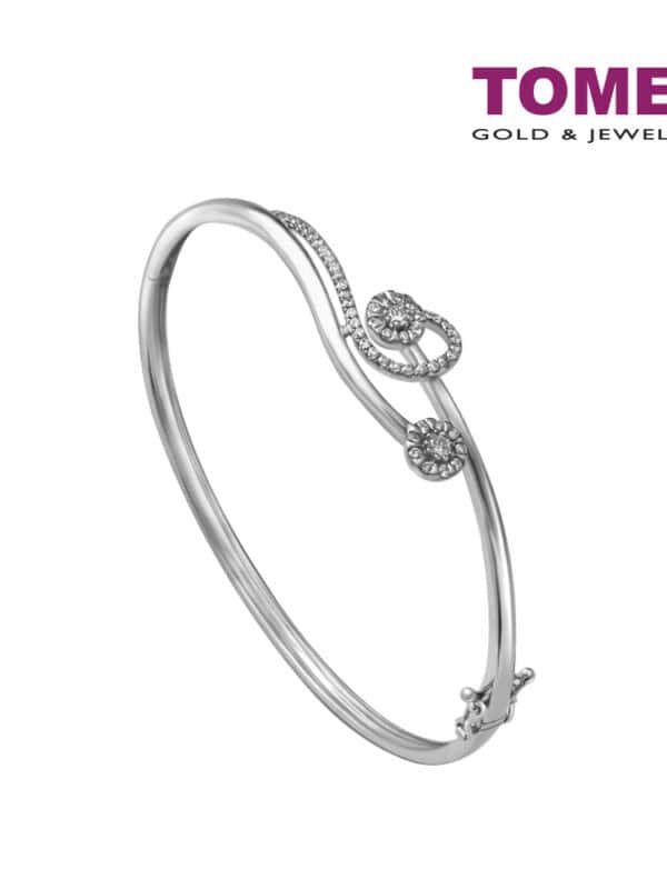 Minimalist Bangle | Tomei White Gold 585 (14K) (B0662)