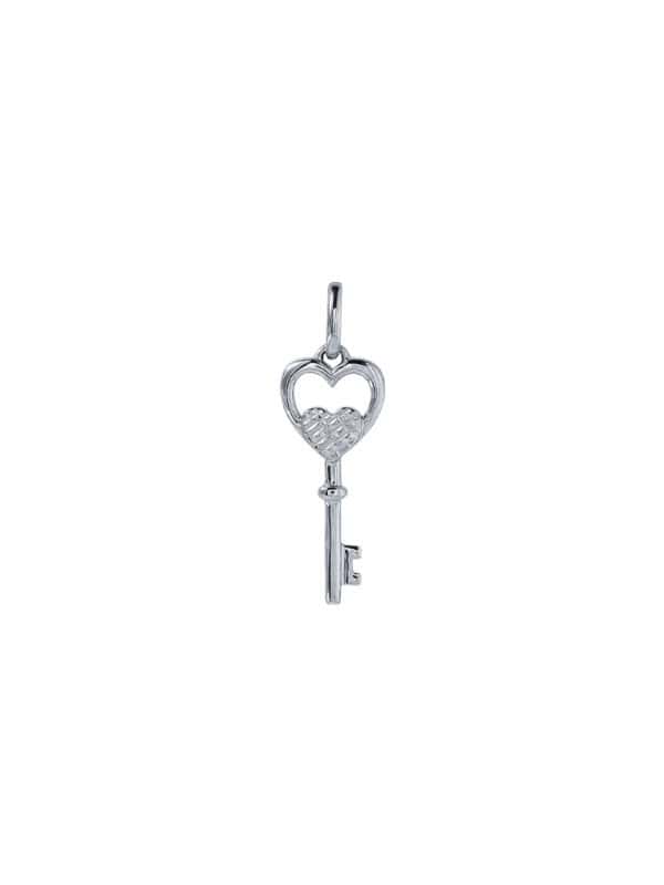 TOMEI Love Lockdown Pendant, White Gold 585 (P5278/MF300)