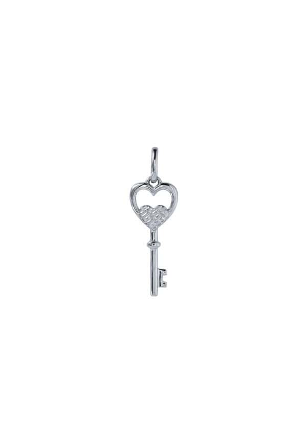 TOMEI Love Lockdown Pendant, White Gold 585 (P5278/MF300)