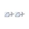 TOMEI Edge Earrings, White Gold 585