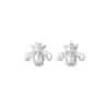 TOMEI Beez Earrings, White Gold 585