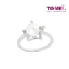 TOMEI Astral Glamour of the Seas Ring, Diamond Pearl White Gold 375 (R4217)
