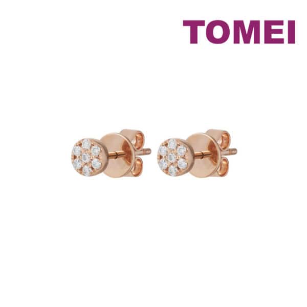 TOMEI Charlie Earrings, Rose Gold 750