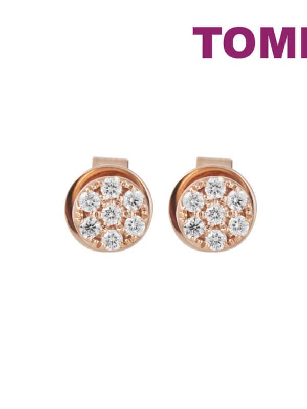 TOMEI Charlie Earrings, Rose Gold 750