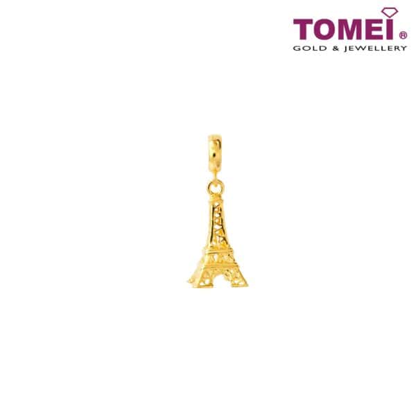 TOMEI Love In Paris Charm, Yellow Gold 916 (TM-PT057-1C)