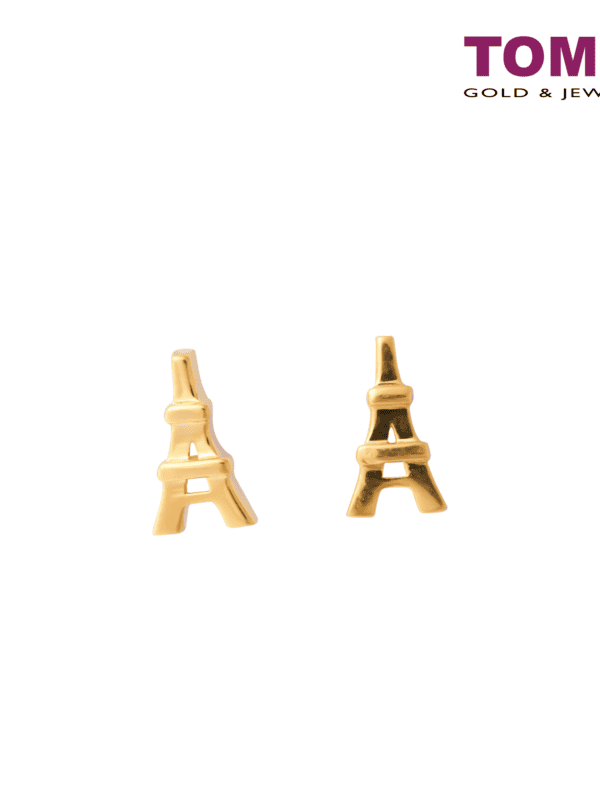 TOMEI Love in Paris Earrings, Yellow Gold 916