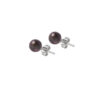 TOMEI Pearlfect Love Black Pearl Earrings, White Gold 585