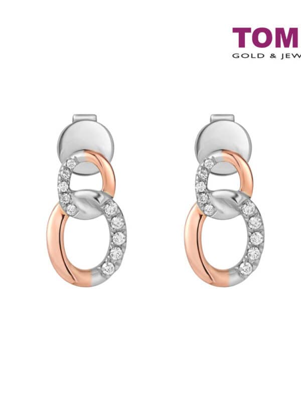 TOMEI Love Is Beautiful Collection Diamond Earrings, White? Gold 585