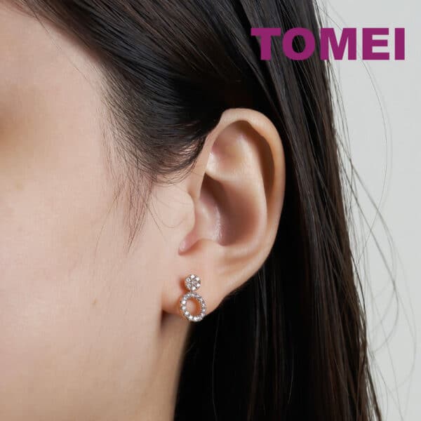 TOMEI Charlie Earrings, Rose Gold 750