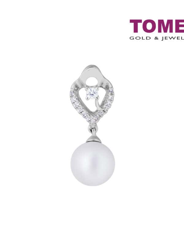 TOMEI Pearl Diamond Pendant Set White Gold 375+585
