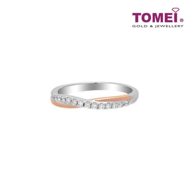 TOMEI EB Evermore Ring For Her, White+Rose Gold 750