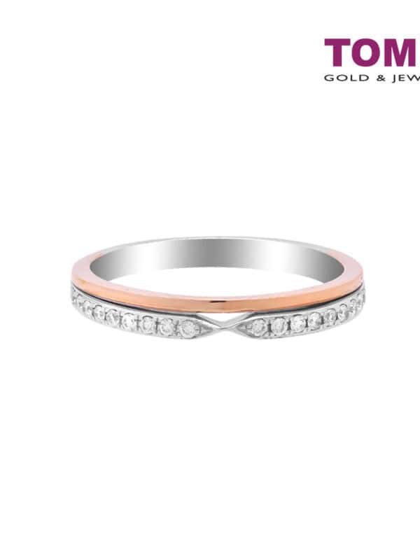 TOMEI EB Evermore Ring For Her, White+Rose Gold 750