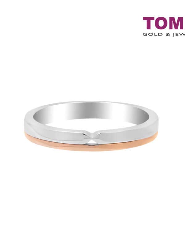 TOMEI EB Evermore Ring For Him, White+Rose Gold 750