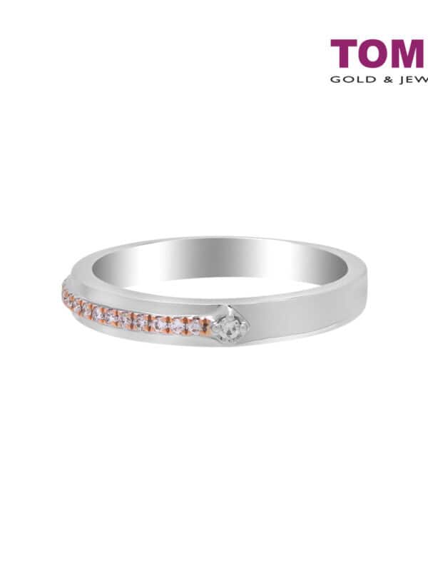 TOMEI EB Evermore Ring For Her, White+Rose Gold 750