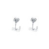 TOMEI 2-in-1 Love Earrings, White Gold 750