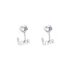 TOMEI 2-in-1 Love Earrings, White Gold 750