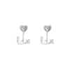 TOMEI 2-in-1 Love Earrings, White Gold 750