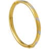 TOMEI Dual-Tone Simplicity Bangle, Yellow Gold 916