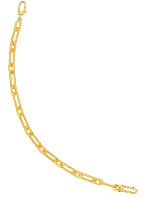 TOMEI Glinting Linked Chain Bracelet, Yellow Gold 916