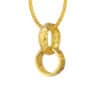 TOMEI Forever Entwined Ring Pendant, Yellow Gold 916