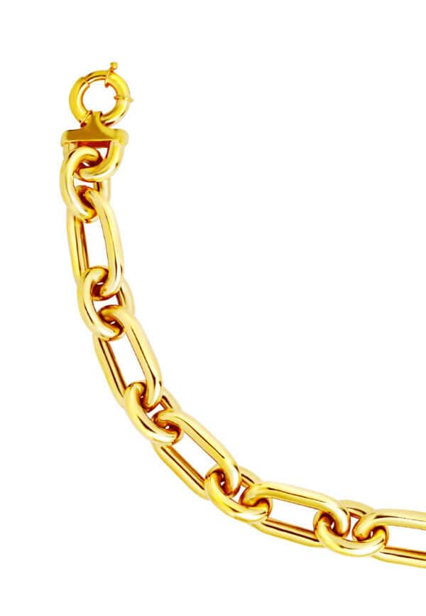 20240809090048a6b8dbd9c02b64b1bc13a21b933845fb TOMEI Lusso Italia Bold Linked Bracelet, Yellow Gold 916