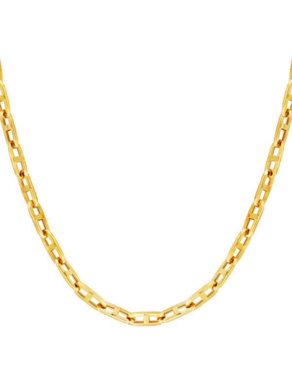 20240813093205f8cf4759fa5cad6ab17133c96f7ea291 TOMEI Lusso Italia Elongated Link Necklace, Yellow Gold 916
