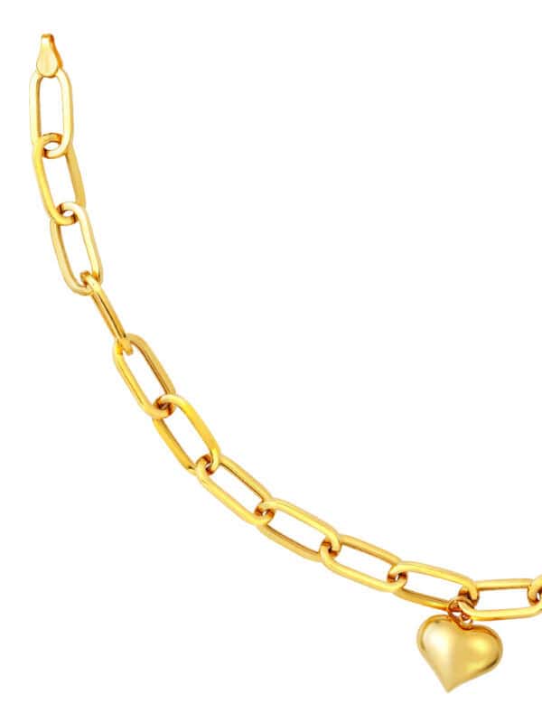 2024081309380207c4a73154dcb25a6684dcb8a786ac20 TOMEI Lusso Italia Heartt Linked Bracelet, Yellow Gold 916