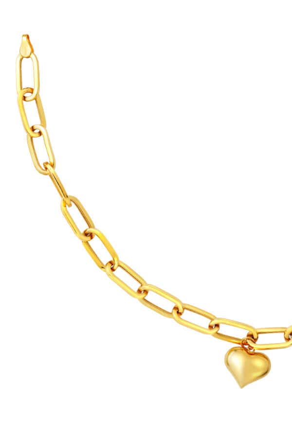 2024081309380207c4a73154dcb25a6684dcb8a786ac20 TOMEI Lusso Italia Heartt Linked Bracelet, Yellow Gold 916
