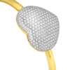 TOMEI Diamond Cut Collection Heart Bangle, Yellow Gold 916