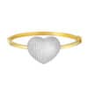 TOMEI Diamond Cut Collection Heart Bangle, Yellow Gold 916