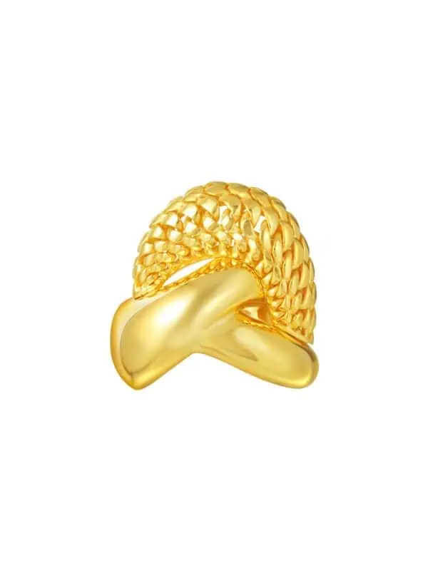 TOMEI Lusso Italia Grandiose Tangled Ring, Yellow Gold 916