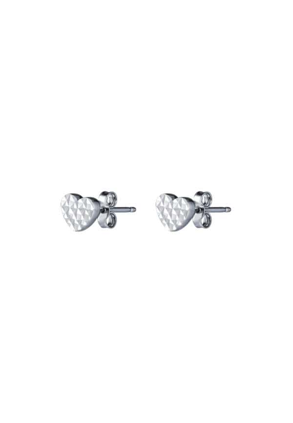 TOMEI Petite Love Earrings, White Gold 585