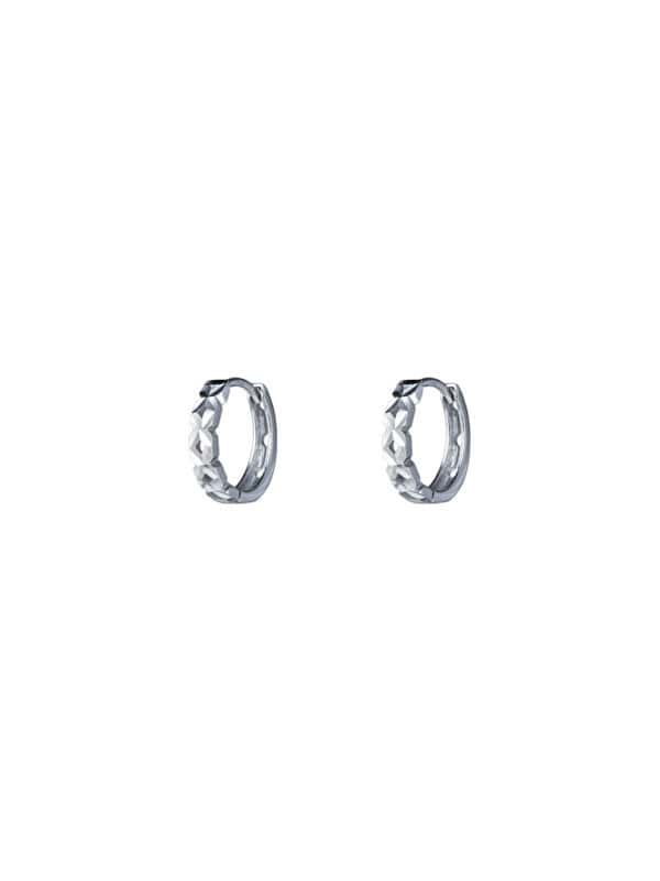 TOMEI Hoop Earrings, White Gold 585