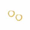 TOMEI Dual-Tone Hoop Earrings, Yellow Gold 916