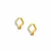 TOMEI Dual-Tone Hoop Earrings, Yellow Gold 916