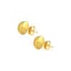TOMEI Lusso Italia Lasered Button Earrings, Yellow Gold 916