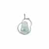 TOMEI Big Gourd Jade Pendant, White Gold 750