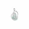 TOMEI Big Gourd Jade Pendant, White Gold 750