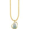 TOMEI Big Gourd Jade Pendant, Yellow Gold 750