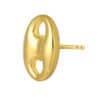 TOMEI Lusso Italia Button Earrings, Yellow Gold 916