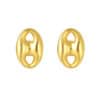 TOMEI Lusso Italia Button Earrings, Yellow Gold 916