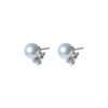 TOMEI Pearl With Diamond Earrings, White Gold 750