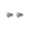 TOMEI Pearl With Diamond Earrings, White Gold 585