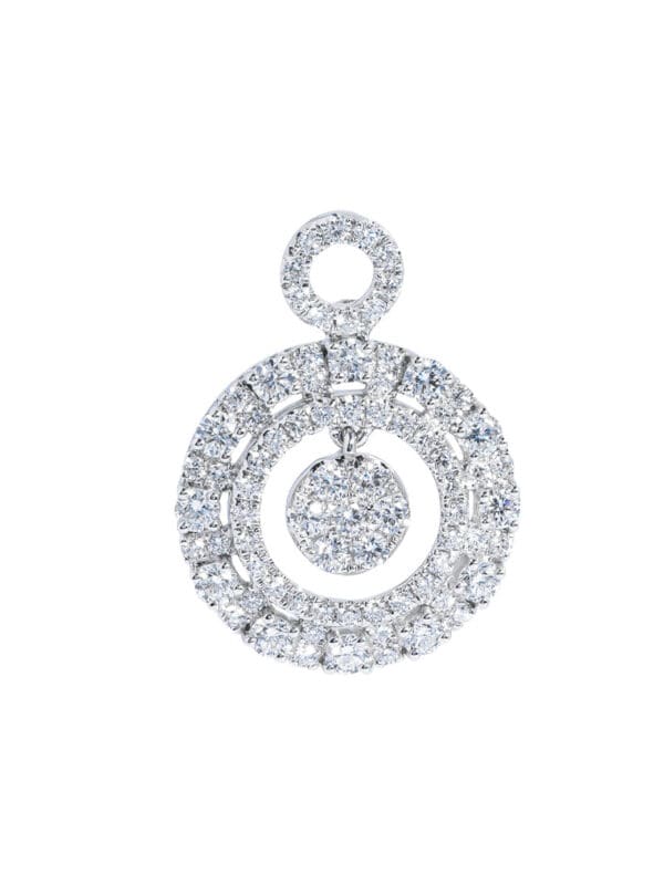 TOMEI Glimmering Grace Collection Diamond Pendant, White Gold 750