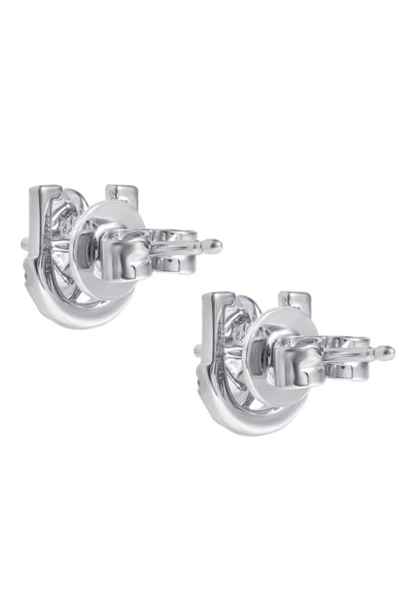 TOMEI Chic Radiance Collection Diamond Earrings, White Gold 585
