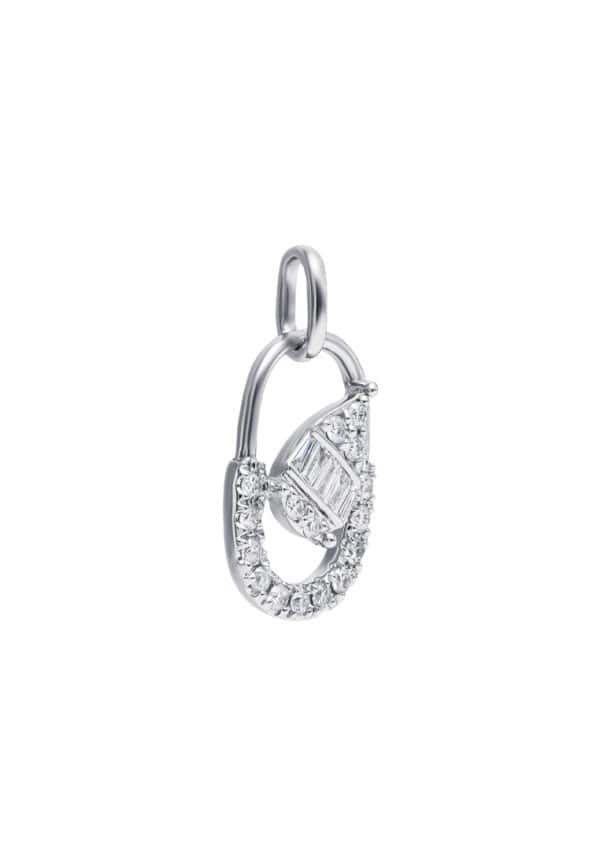 TOMEI Opulent Ovals Collection Diamond Pendant Set, White Gold 585