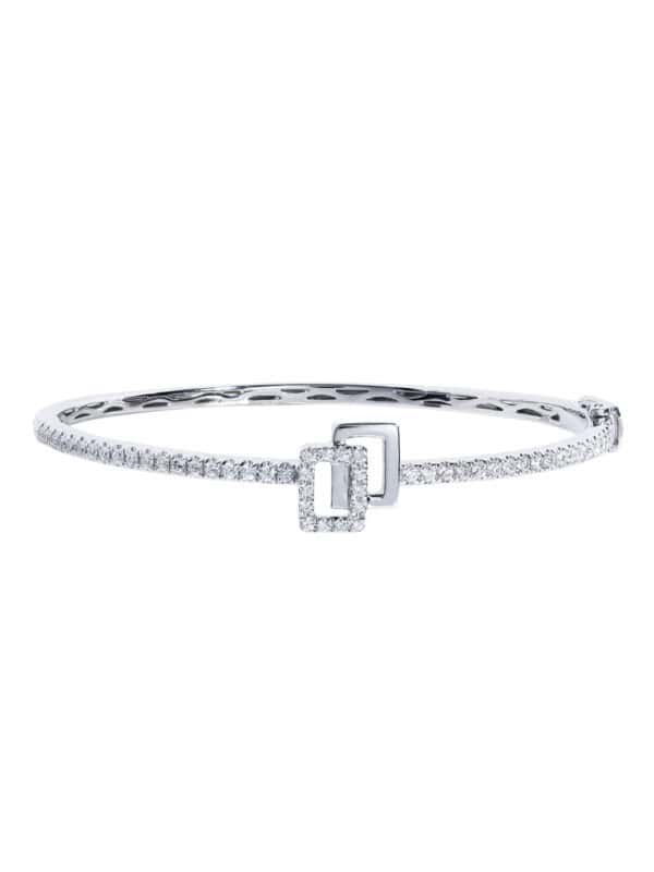 TOMEI Brilliance Collection Diamond Bangle, White Gold 585