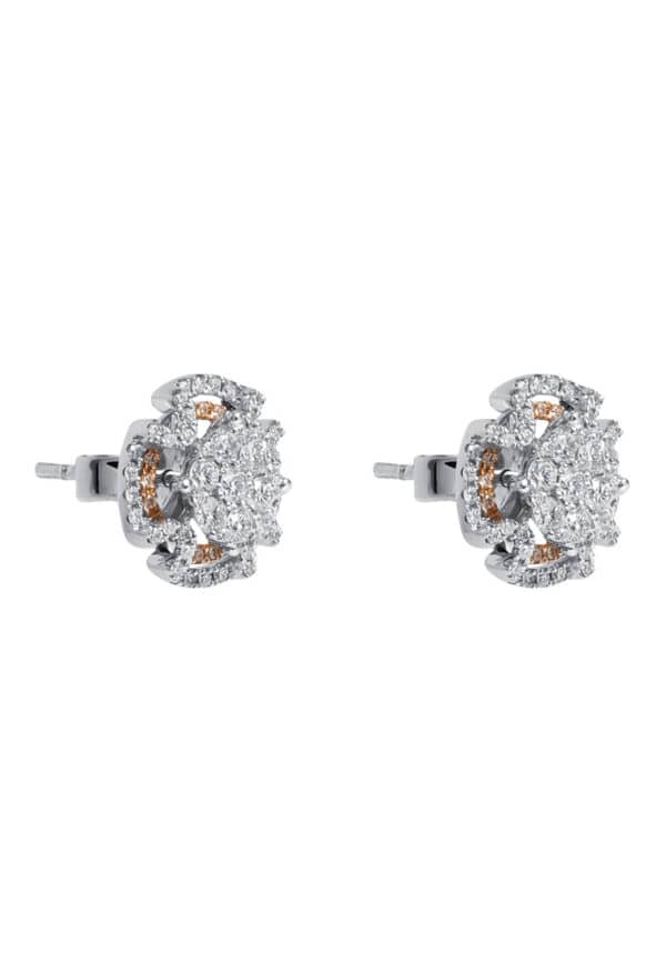 20241108073347c1bb8f133b483df925336eecd2305d8b TOMEI Diamond Earrings, White+Rose Gold 750