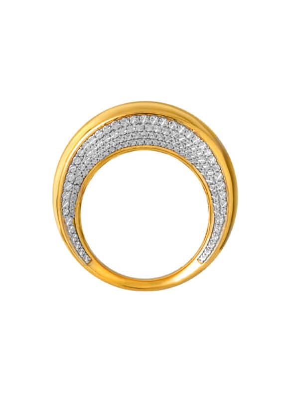 TOMEI Diamond Cut Collection Chunky Ring, Yellow Gold 916